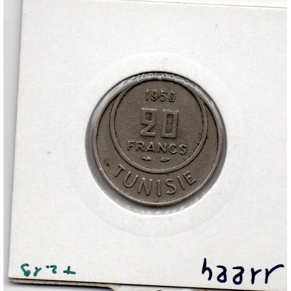 Tunisie, 50 francs 1950 - 1370 AH Sup, Lec 398 pièce de monnaie