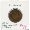 Tunisie, 1 franc 1921 - 1340 AH Sup-, Lec 237 pièce de monnaie