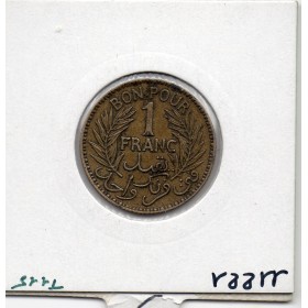 Tunisie, 1 franc 1921 - 1340 AH Sup-, Lec 237 pièce de monnaie