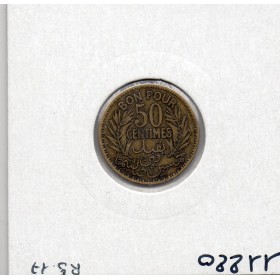 Tunisie, 50 Centimes 1921 - 1340 AH TTB, Lec 182 pièce de monnaie