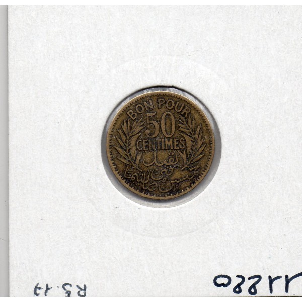 Tunisie, 50 Centimes 1921 - 1340 AH TTB, Lec 182 pièce de monnaie