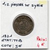 Syrie, 1/2 Piastre 1921 TTB Lec 4 pièce de monnaie
