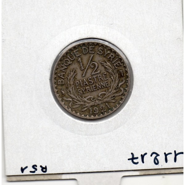 Syrie, 1/2 Piastre 1921 TTB Lec 4 pièce de monnaie