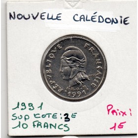 Nouvelle Calédonie 10 Francs 1991 Sup, Lec 98 pièce de monnaie