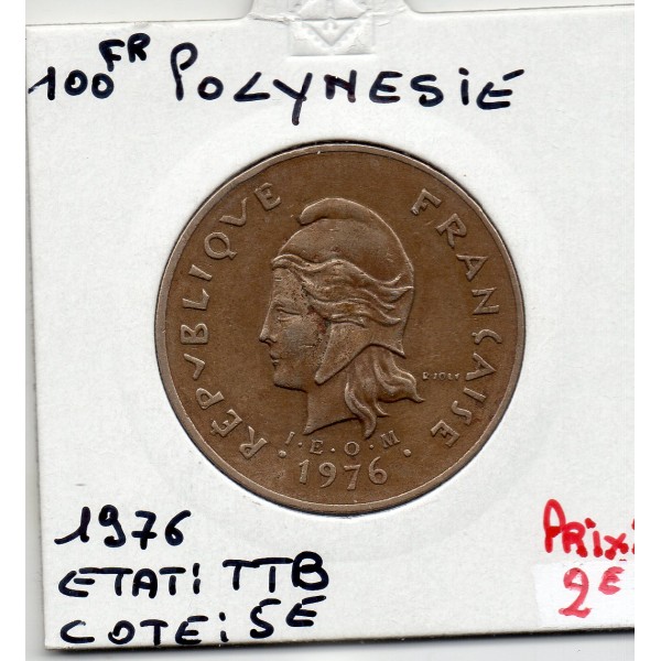 Polynésie Française 100 Francs 1976 TTB+, Lec 124 pièce de monnaie