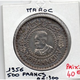 Maroc 500 francs 1376 AH -1956 Sup, Lec 293 pièce de monnaie