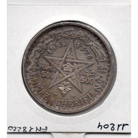 Maroc 500 francs 1376 AH -1956 Sup, Lec 293 pièce de monnaie