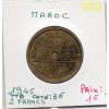 Maroc 2 francs 1364 AH -1945 TTB+, Lec 233 pièce de monnaie