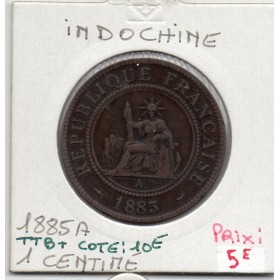 Indochine 1 cent 1885 TTB+, Lec.37 Liberté