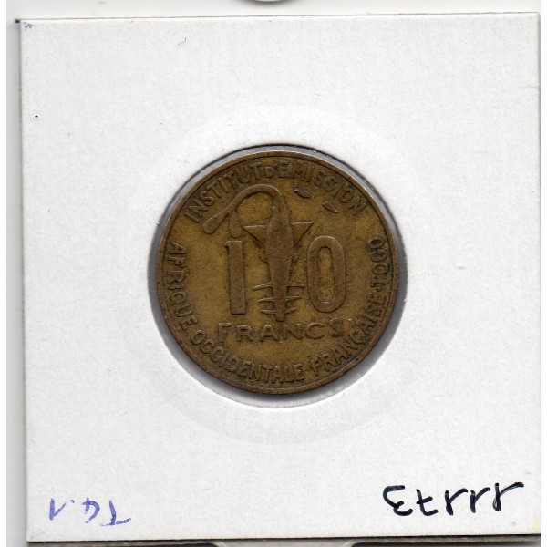 AOF et Togo 10 Francs 1957 TTB, Lec 19 pièce de monnaie