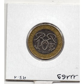 Monaco Rainier III 10 Francs 1992 TTB, Gad 160 pièce de monnaie