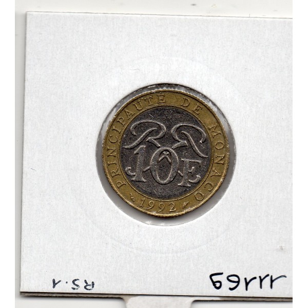Monaco Rainier III 10 Francs 1992 TTB, Gad 160 pièce de monnaie