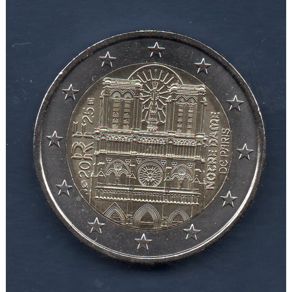 2 euro commémorative France 2025 Notre-Dame pièce de monnaie €