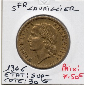 5 francs Lavrillier 1946 Sup-