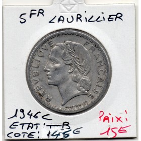 5 francs Lavrillier 1946 C Castelsarrasin TTB