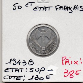 50 centimes Francisque Bazor 1943 B Beaumont Sup-
