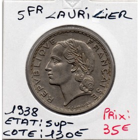 5 francs Lavrillier 1938 Sup-