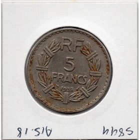 5 francs Lavrillier 1938 Sup-