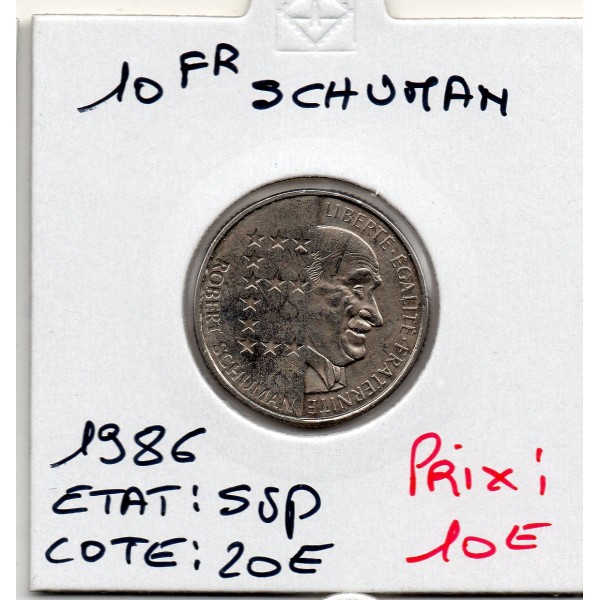 10 francs Schuman 1986 Sup