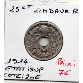 25 centimes Lindauer 1914 Sup