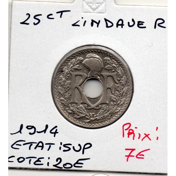 25 centimes Lindauer 1914 Sup