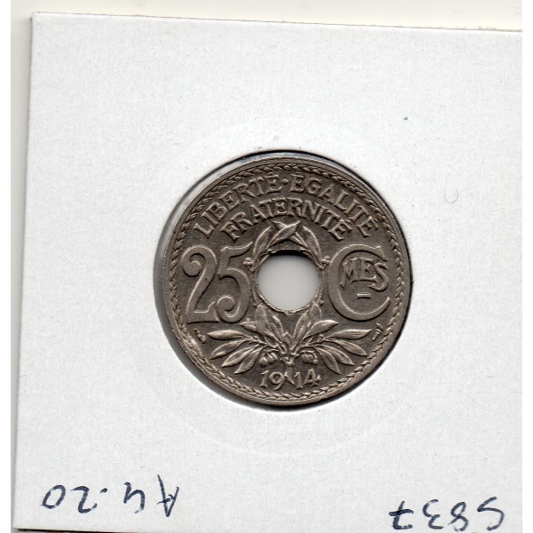 25 centimes Lindauer 1914 Sup