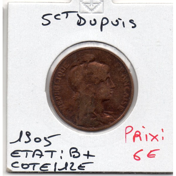 5 centimes Dupuis 1905 B+