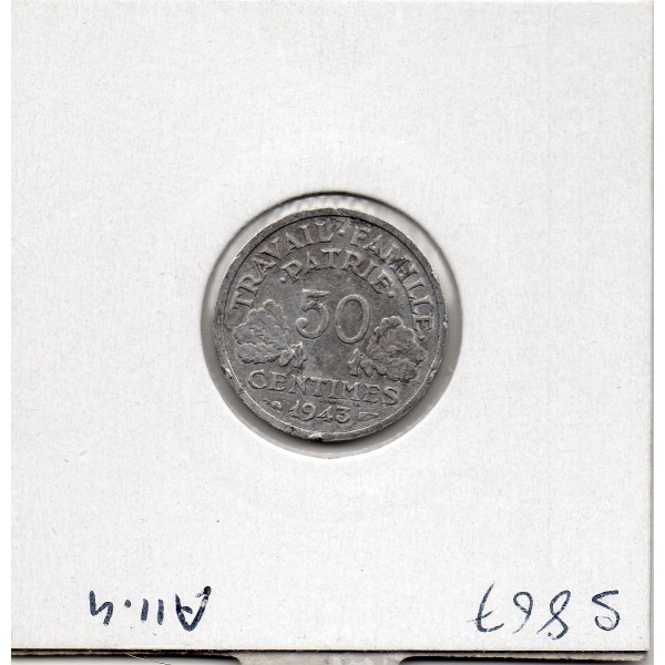 50 centimes Francisque Bazor 1943 B Beaumont TTB+