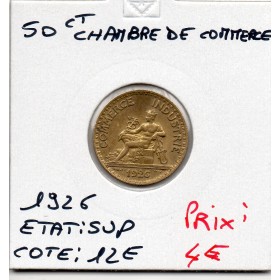 Bon pour 50 centimes Commerce Industrie 1926 Sup