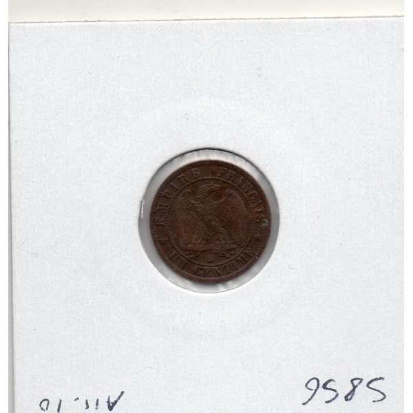 1 centime Napoléon III tête laurée 1862 petit BB Strasbourg TTB