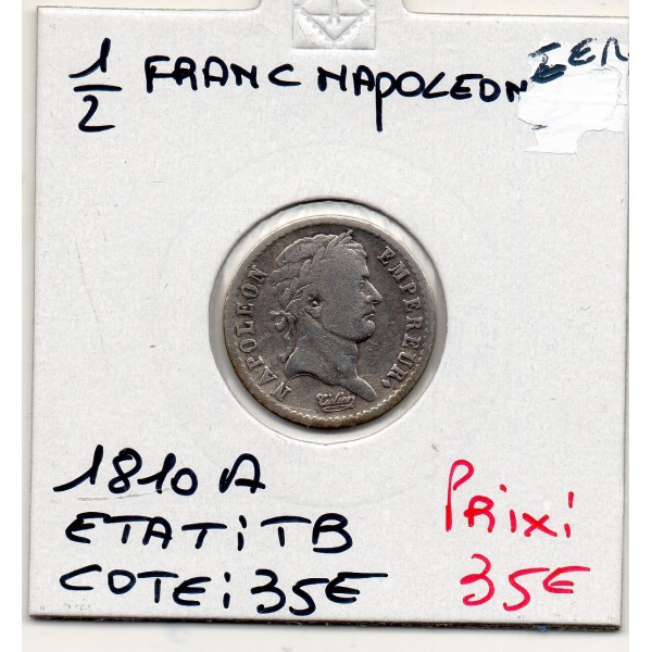 1/2 Franc Napoléon 1er 1812 A paris TB