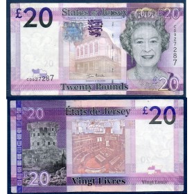 Jersey P.35a, TTB Billet de 20 livres 2010 Rocco Tower