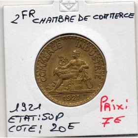 Bon pour 2 francs Commerce Industrie 1921 Sup