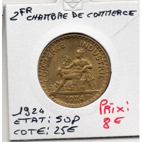 Bon pour 2 francs Commerce Industrie 1924 Sup