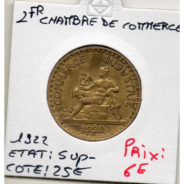 Bon pour 2 francs Commerce Industrie 1922 Sup-