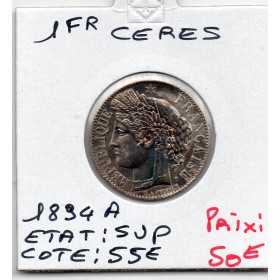 1 Franc Cérès 1894 Sup