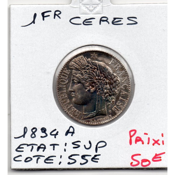 1 Franc Cérès 1894 Sup