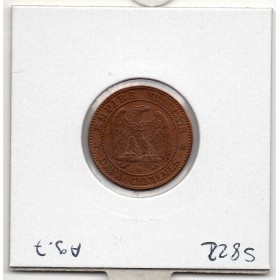 2 centimes Napoléon III tête laurée 1861 BB Strasbourg SPL