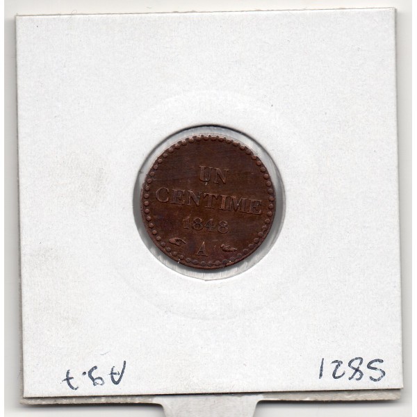 1 centime Dupré 1848 A paris Sup-, France pièce de monnaie