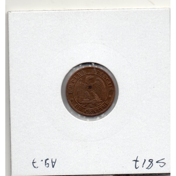 1 centime Napoléon III tête laurée 1861 BB Strasbourg Sup