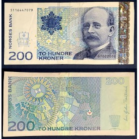Norvège P.50d, TTB Billet de 200 Kroner 2014 Kristian Birkeland