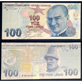 Turquie P.226d, TTB Billet de 100 Lira 2009 Mustafa Efendi