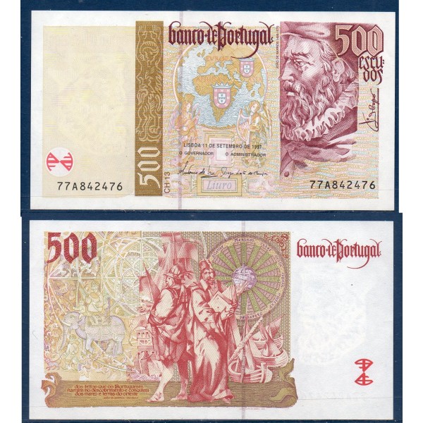 Portugal P.187b, Sup Billet de 500 Escudos 11.9.1997  Joao de Barros