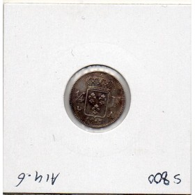 1/4 Franc Louis XVIII 1817 A Paris Sup- rayure