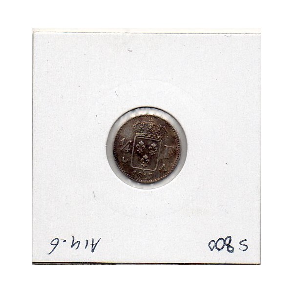1/4 Franc Louis XVIII 1817 A Paris Sup- rayure