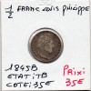 1/2 franc Louis Philippe 1845 B Rouen TB