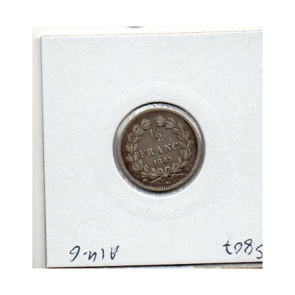 1/2 franc Louis Philippe 1845 B Rouen TB