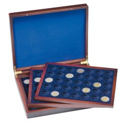 Coffret Numismatique VOLTERRA TRIO de luxe, 105 pièces de 2€  sous capsules 26mm