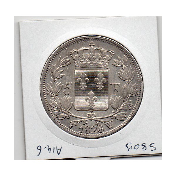 5 francs Charles X 1828 W Lille Sup-
