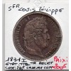 5 francs Louis Philippe 1831 I tranche relief Limoges TTB- defaut flan